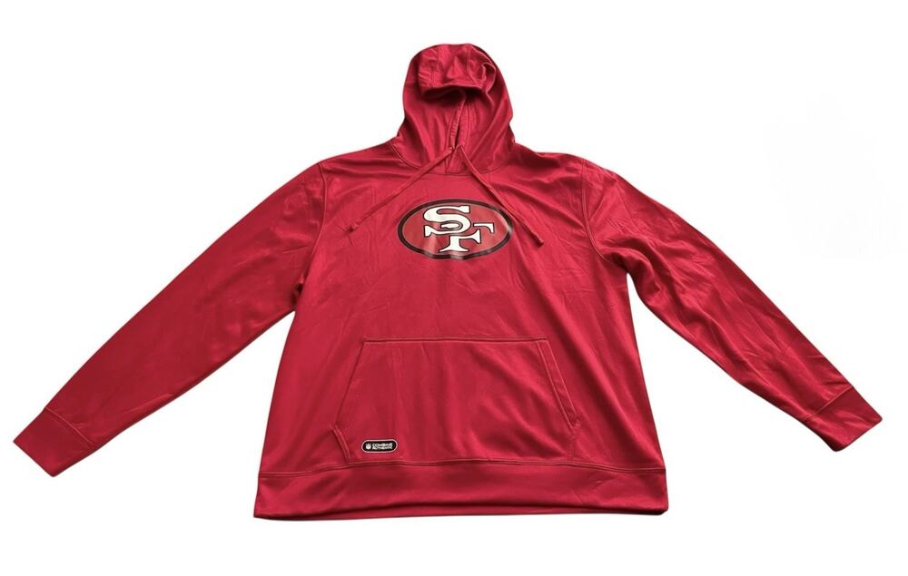 San Francisco 49'ers Team Apparel NFL Authentic Red Pullover Hoodie Men's XXL